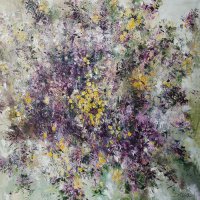 Dalia Skridailaitė „Žolynas-palinkėti laimės“, 100 x 100, aliejus, drobė